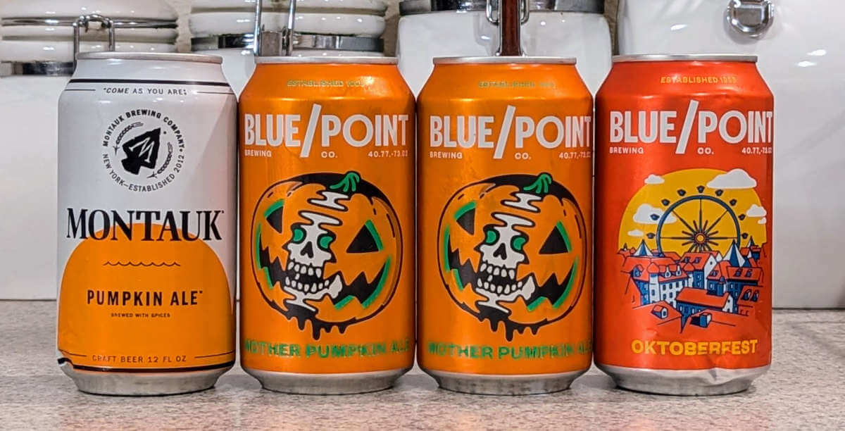 Received: Pumpkin beers from Montauk, Blue Point Brewing